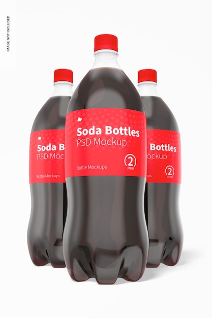 Conjunto de maquete de garrafas de refrigerante 2L