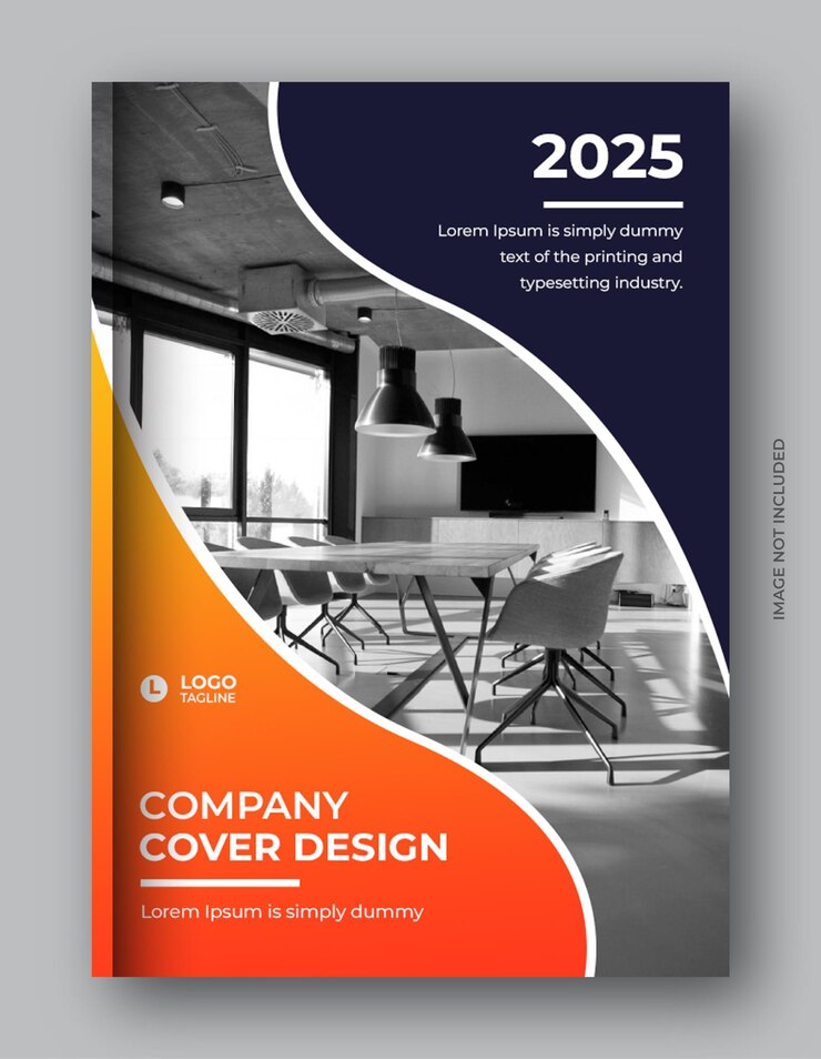 PSD conjunto de modelo de capa de livro de negócios de relatório anual corporativo