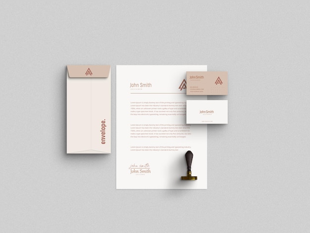 Conjunto de papelaria Mockup