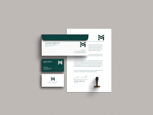 Conjunto de papelaria Mockup