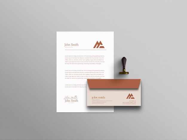 Conjunto de papelaria Mockup