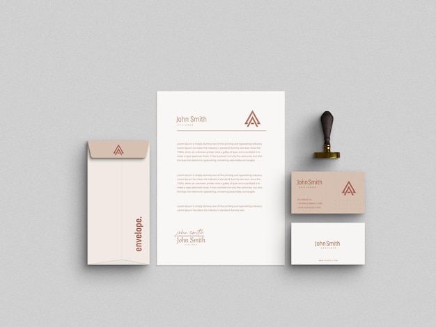 Conjunto de papelaria Mockup