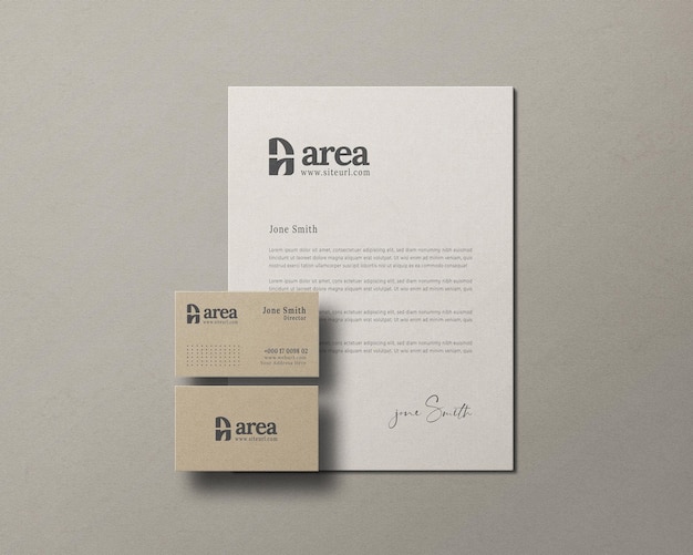 Conjunto de papelaria Mockup