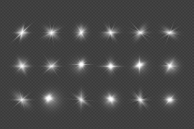 PSD conjunto de reflexos de lente digital