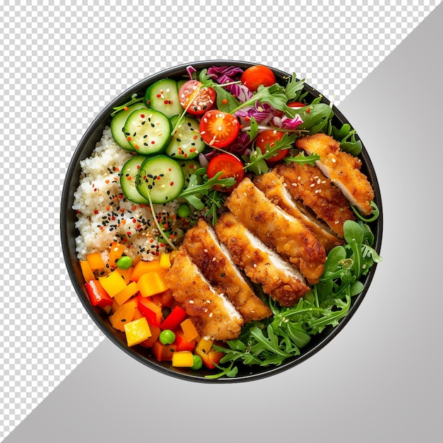 PSD conjunto de salada png isolado em fundo branco