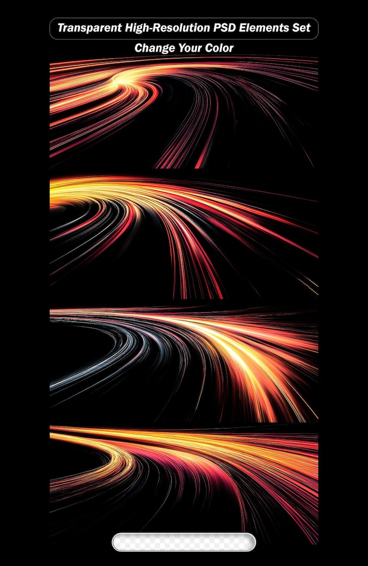 PSD conjunto de tendências modernas de ondas de cores abstratas modelo para apresentação de design