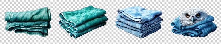 PSD conjunto de toalhas de mão isoladas em fundo transparente