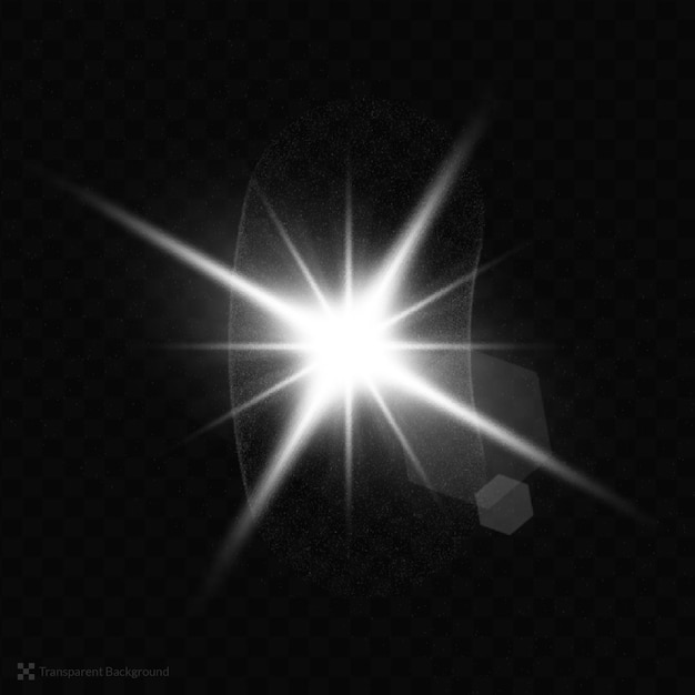 PSD conjunto de destello de lente rayo de luz blanca