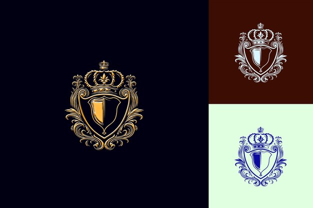 un conjunto de diseños diferentes que incluyen un escudo un escudo y un escudo