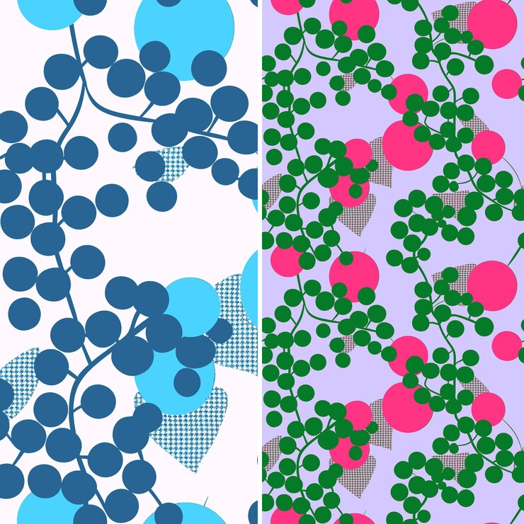 PSD un conjunto de diseños florales coloridos con una flor azul y rosa