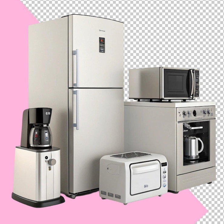 PSD conjunto de electrodomésticos de 3d