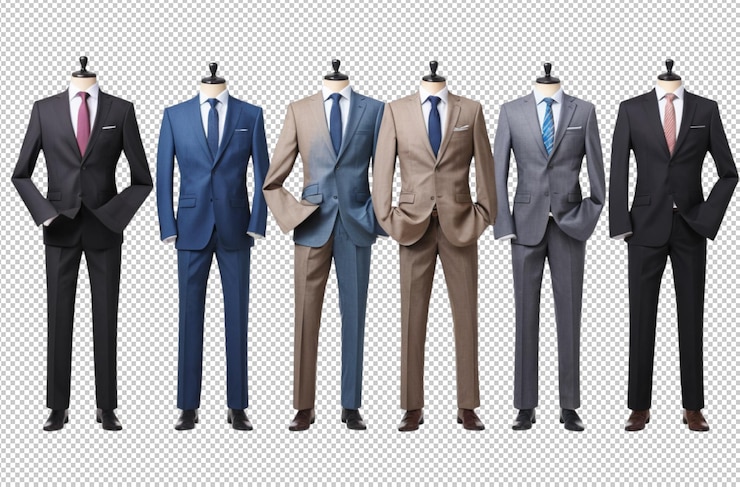 PSD conjunto de elegantes trajes de negocios de diseño moderno