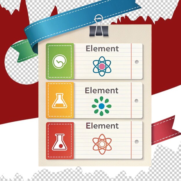 Conjunto de elementos coloridos infografía