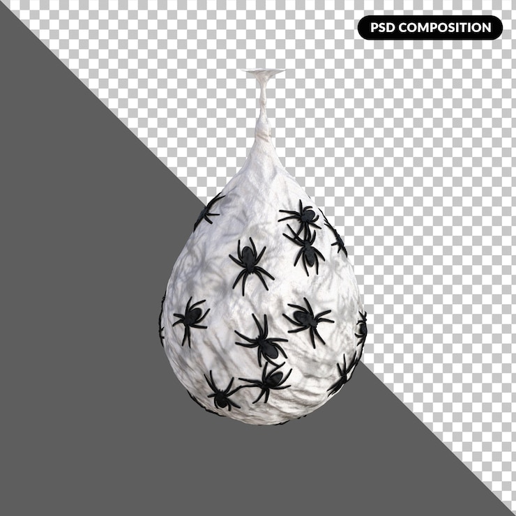 PSD conjunto de elementos de halloween renderizado 3d premium psd