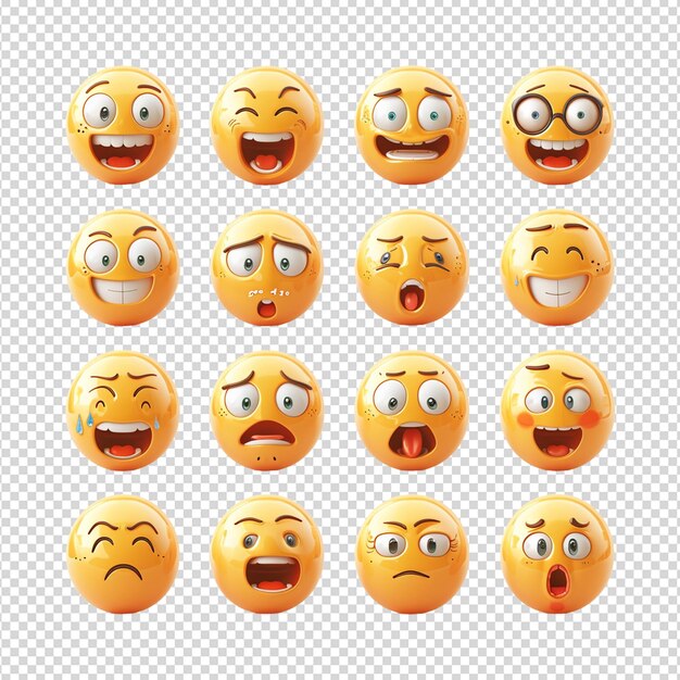 PSD el conjunto de emojis de whatsapp