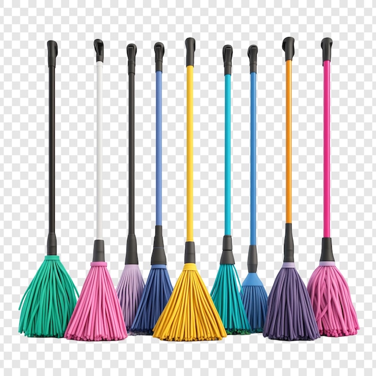 PSD conjunto de escobas de colores