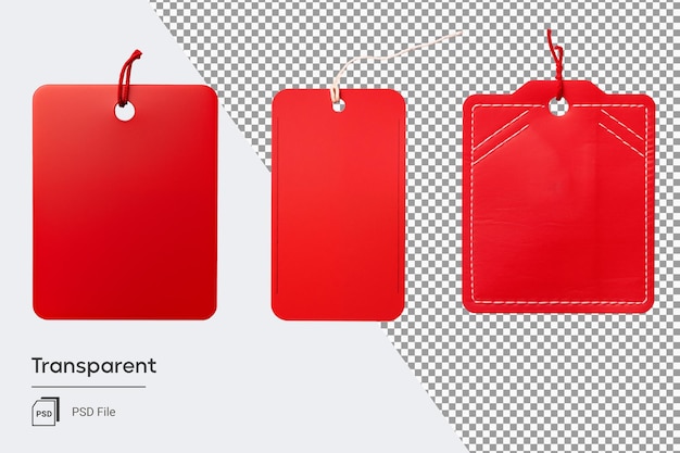 conjunto de etiquetas de precio de colección de etiquetas rojas en blanco