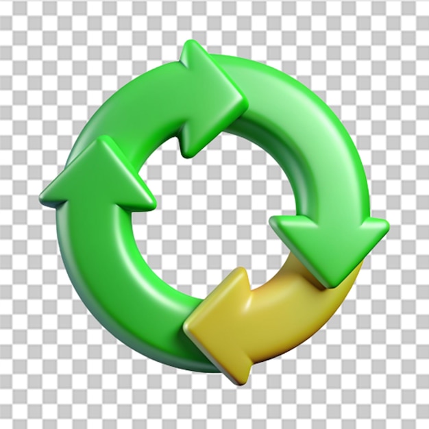 Conjunto de flechas circulares aisladas en fondo blanco Icono de reciclaje y rotación de flecha Se puede usar para muchos propósitos Vector moderno y de moda en estilo 3D