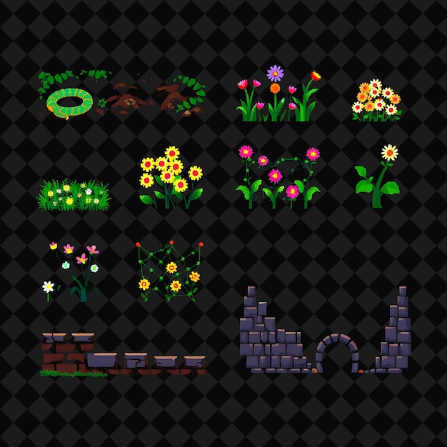 un conjunto de flores y el número 3 en el medio
