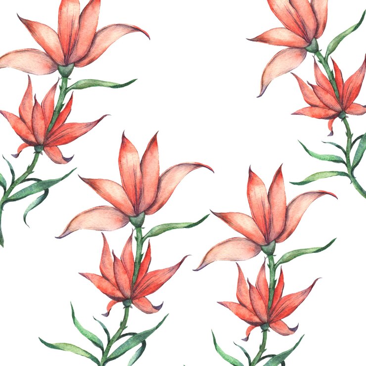 PSD un conjunto de flores con las palabras lirio en la parte superior