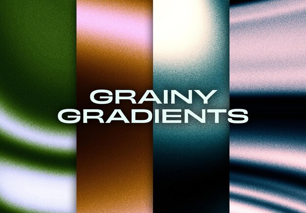 Conjunto de fondos de textura de gradiente granulado
