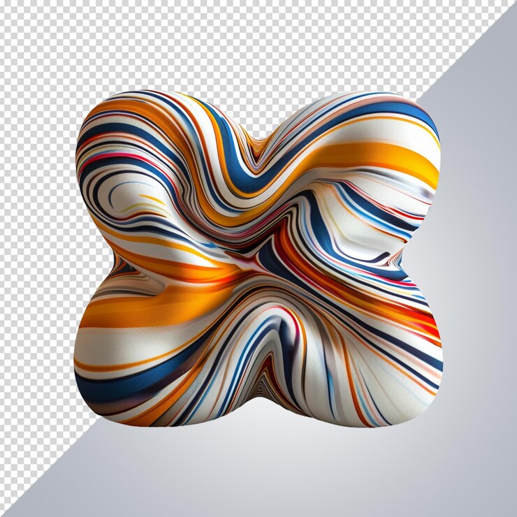 PSD conjunto de formas geométricas iridescentes en 3d rendering 3d de gradiente abstracto