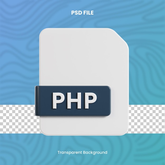 PSD conjunto de formato de archivo php 3d fondo transparente