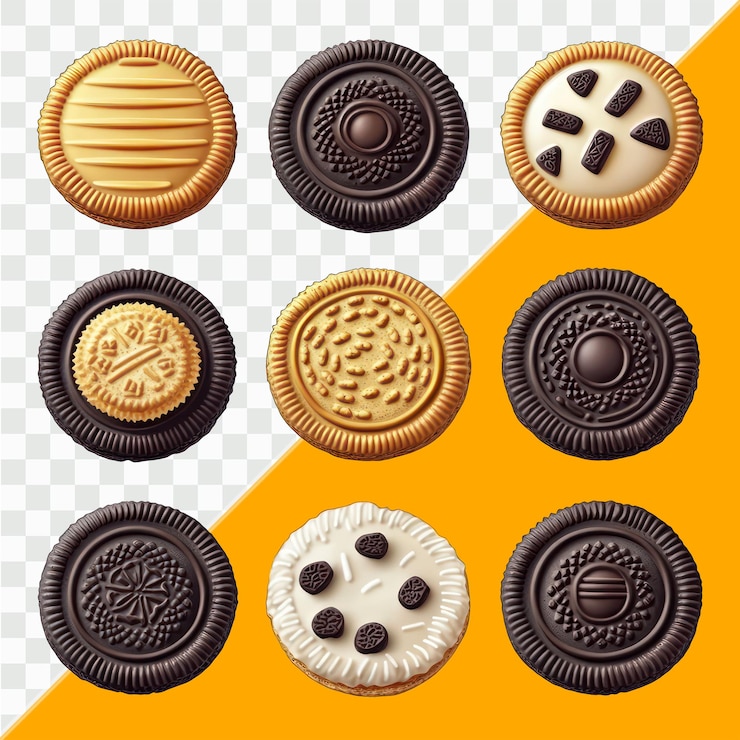PSD conjunto de galletas variadas