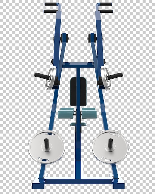 Conjunto de gimnasio del parque aislado en la ilustración de representación 3d de fondo transparente