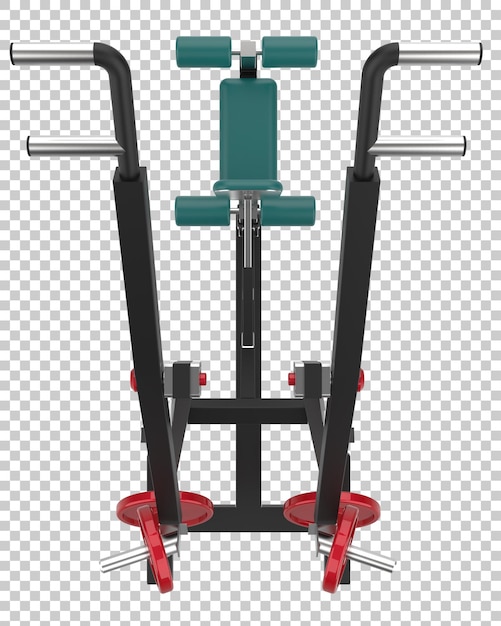 Conjunto de gimnasio del parque aislado en la ilustración de representación 3d de fondo transparente