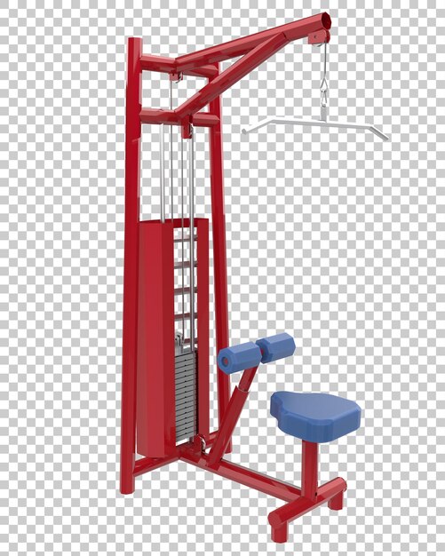 Conjunto de gimnasio del parque aislado en la ilustración de representación 3d de fondo transparente