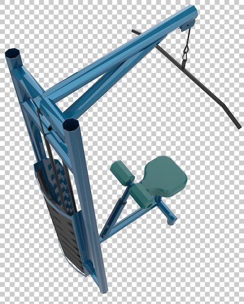 Conjunto de gimnasio del parque aislado en la ilustración de representación 3d de fondo transparente