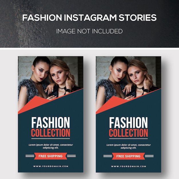 Conjunto de historias de moda de instagram