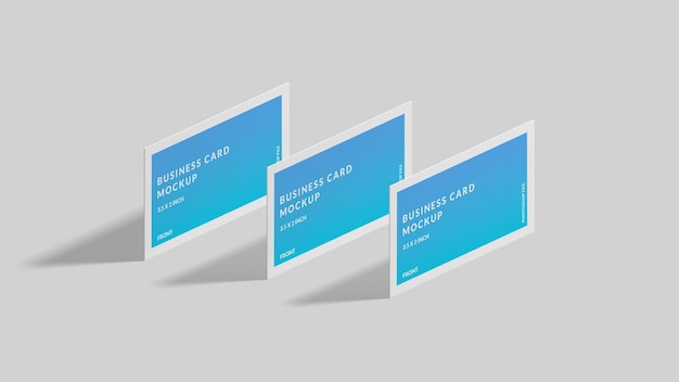 Conjunto horizontal de 3 modelos de tarjetas de visita PSD