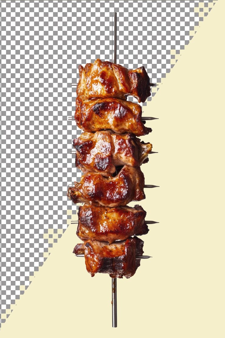 Conjunto de horquillas de rotissería Sostiene la carne con seguridad mientras se asada Hiperrealista Transpa blanco aislado