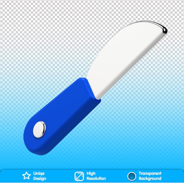 Conjunto de icono de elementos de comida rápida de renderizado realista 3d Cuchillo