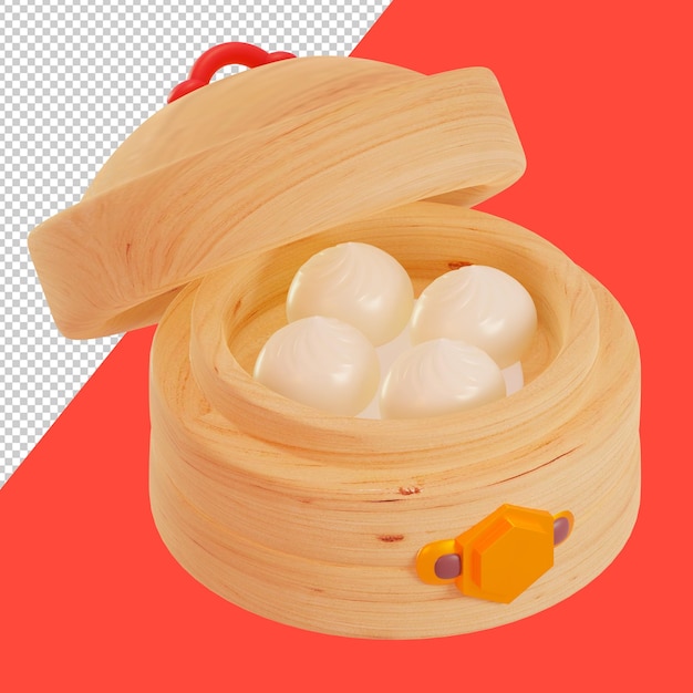 PSD conjunto de iconos 3d de comida asiática