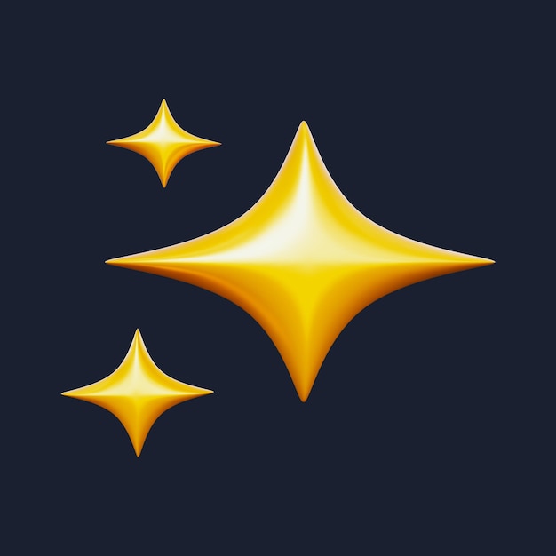 Conjunto de iconos en 3D de la Estrella Espumosa