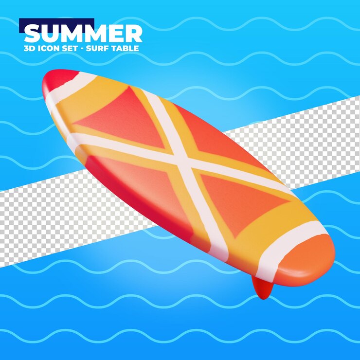 conjunto de iconos 3d de fiesta de verano