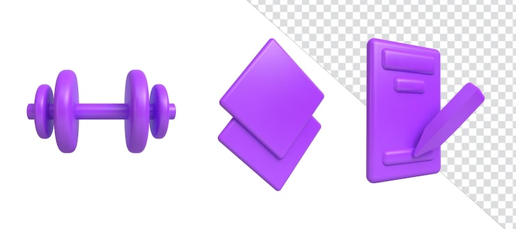 PSD conjunto de iconos 3d
