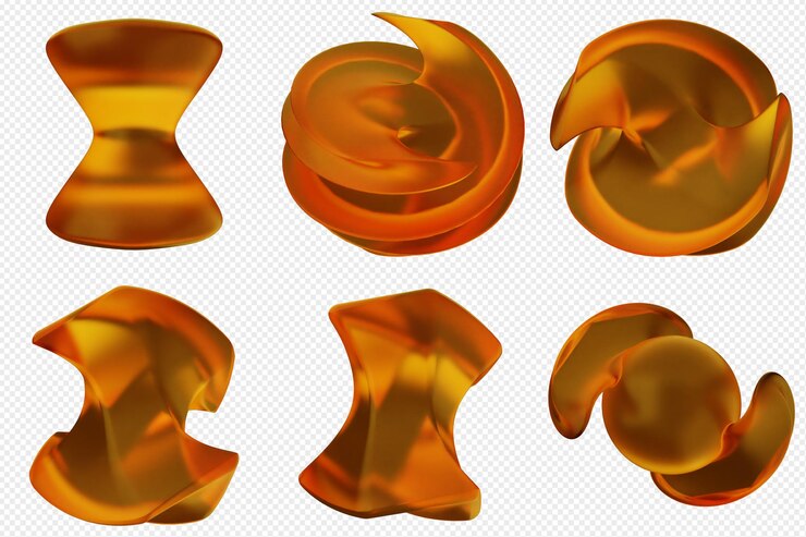 PSD conjunto de iconos abstractos geométricos en 3d