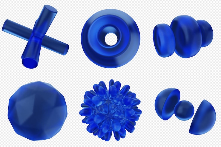 PSD conjunto de iconos abstractos geométricos en 3d