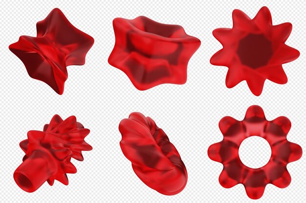 Conjunto de iconos abstractos geométricos en 3D
