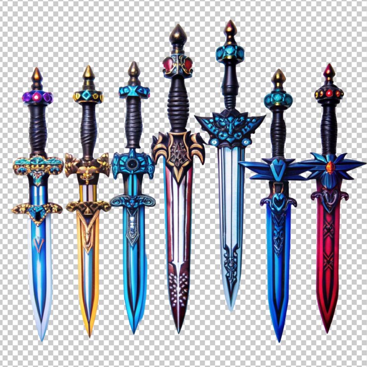 PSD conjunto de iconos de espada