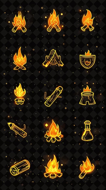 conjunto de iconos para el juego del juego