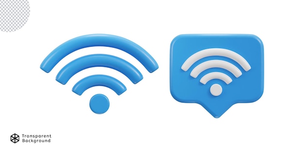 Conjunto de iconos de red inalámbrica wifi 3d