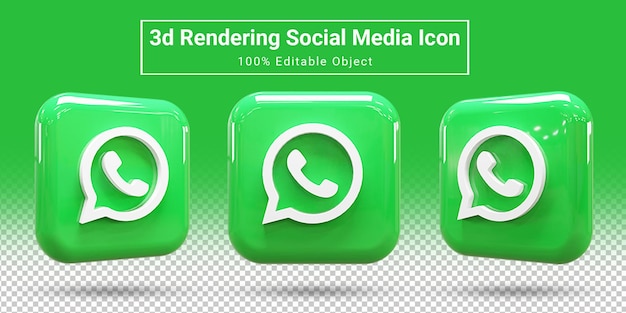 Conjunto de iconos de redes sociales de whatsapp realista icono de aplicaciones de whatsapp