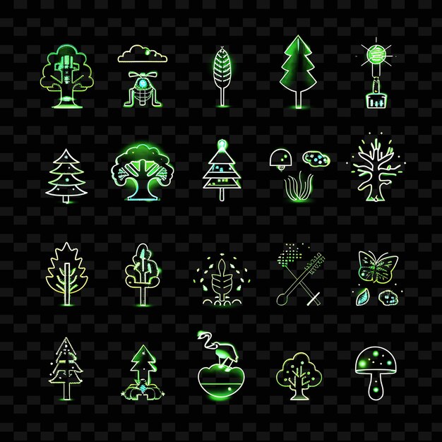 un conjunto de iconos para la temporada de Navidad