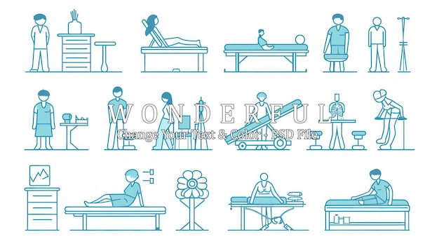 Conjunto de ilustraciones médicas