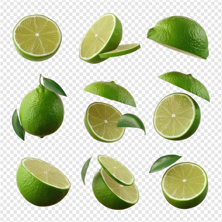 PSD un conjunto de limones con las limas en él